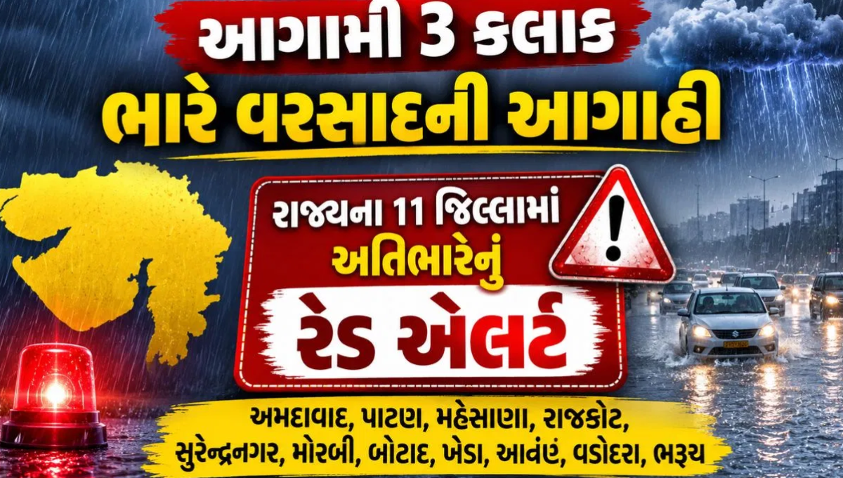 ગુજરાતમાં ભારે વરસાદને કારણે પૂર જેવી સ્થિતિ અને બચાવ કામગીરી
